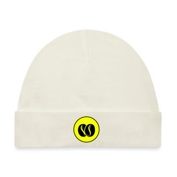 Kaffeebohne Symbol - Baby Premium Organic Mütze - Naturweiß - Vorne