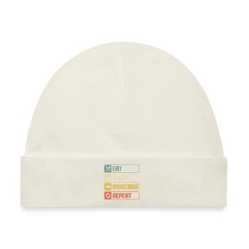 Dino Stegosaurus Fleischfresser Pflanzenfresser - Baby Premium Organic Mütze - Naturweiß - Vorne