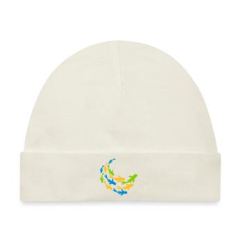 Bunter Schwarm Koi Fische - Baby Premium Organic Mütze - Naturweiß - Vorne