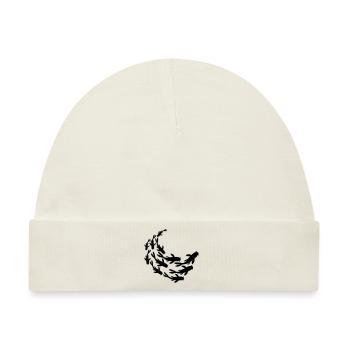 Schwarm Silhouette Koi Fische - Baby Premium Organic Mütze - Naturweiß - Vorne