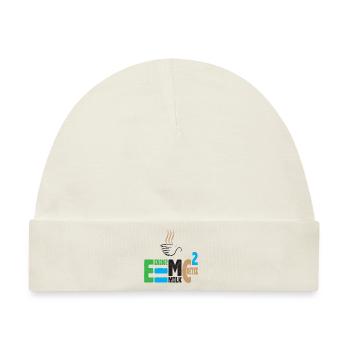 E = MC² Energy Milk Coffee - Baby Premium Organic Mütze - Naturweiß - Vorne