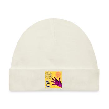 give peace a Chance - Baby Premium Organic Mütze - Naturweiß - Vorne