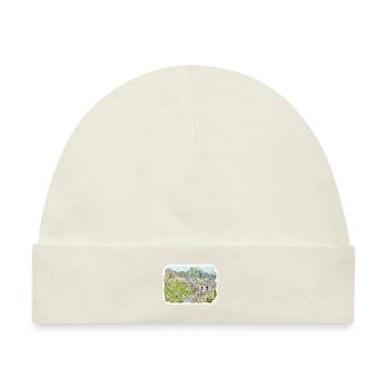 Peking China Aquarell Skizze gezeichnete Zeichnung - Baby Premium Organic Mütze - Naturweiß - Vorne