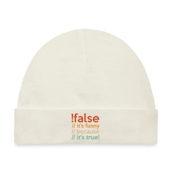 Programmierer false true Informatiker Student Code - Baby Premium Organic Mütze - Naturweiß - Vorne