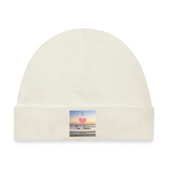 Meer / Strand - Baby Premium Organic Mütze - Naturweiß - Vorne