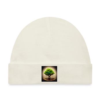 Baum des Lebens Fotorealistisch - Baby Premium Organic Mütze - Naturweiß - Vorne