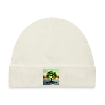 Baum des Lebens Fotorealistisch IV - Baby Premium Organic Mütze - Naturweiß - Vorne