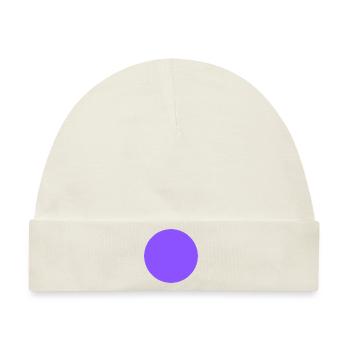 purple circle - Baby Premium Organic Mütze - Naturweiß - Vorne