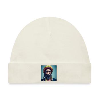 Rastafari Realistische Fotomalerei - Baby Premium Organic Mütze - Naturweiß - Vorne