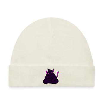 Teufel-Haufen-lila - Baby Premium Organic Mütze - Naturweiß - Vorne