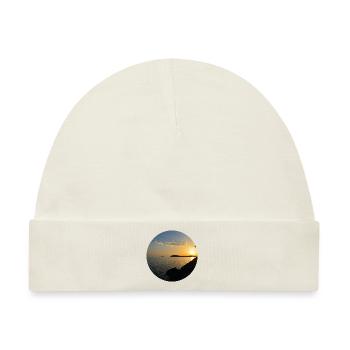 Sonnenuntergang Foto - Baby Premium Organic Mütze - Naturweiß - Vorne