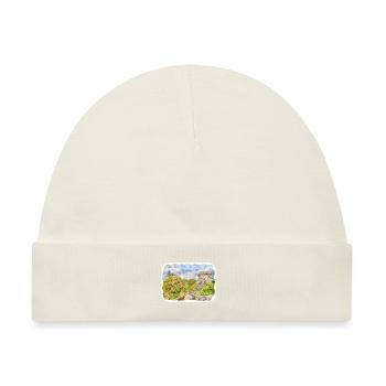 Peking China Aquarell Skizze gezeichnete Zeichnung - Baby Premium Organic Mütze - Naturweiß - Vorne
