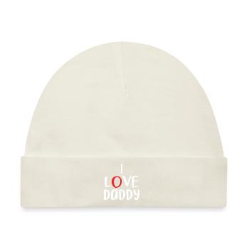 "Ich liebe Papa" - Baby Premium Organic Mütze - Naturweiß - Vorne
