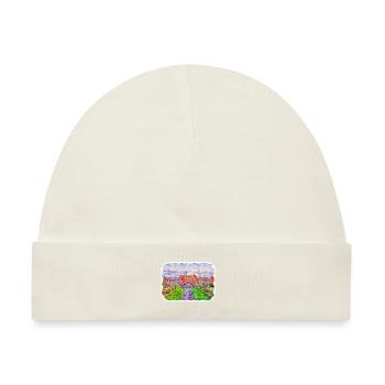 Marrakesch Marokko Aquarell Skizze gezeichnet Paintin - Baby Premium Organic Mütze - Naturweiß - Vorne