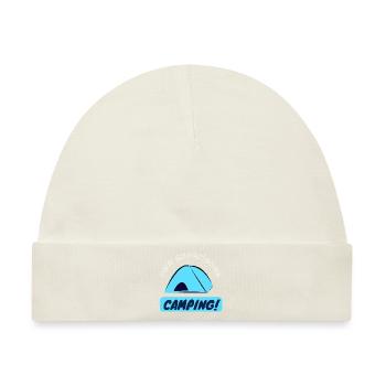Neue Erfahrung - Camping! - Baby Premium Organic Mütze - Naturweiß - Vorne