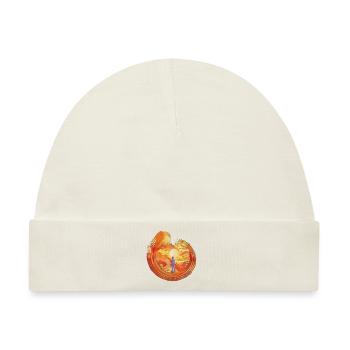 Mann / Person / Mensch im Feuerball - Baby Premium Organic Mütze - Naturweiß - Vorne