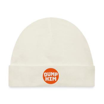 dump him Zitat Logo - Baby Premium Organic Mütze - Naturweiß - Vorne