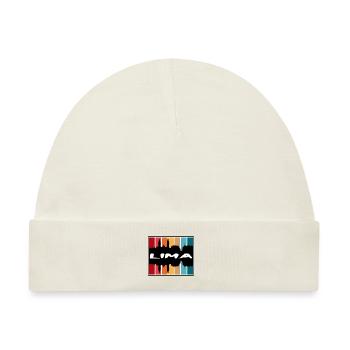Lima Peru Skyline Silhouette Reise Souvenir - Baby Premium Organic Mütze - Naturweiß - Vorne
