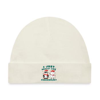 I just really like Penguins, ok? - Baby Premium Organic Mütze - Naturweiß - Vorne