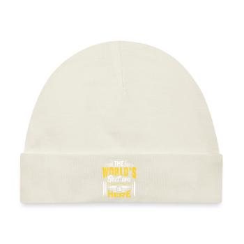 Sohn Söhne Geburtstag Geschenk - Baby Premium Organic Mütze - Naturweiß - Vorne