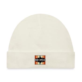 Peking China Skyline Silhouette Reise Souvenir - Baby Premium Organic Mütze - Naturweiß - Vorne