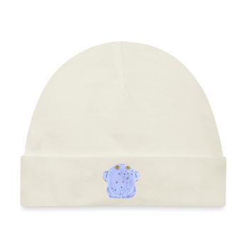Frosch Kröte in Pastell - Baby Premium Organic Mütze - Naturweiß - Vorne