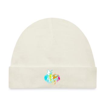 skifahren - Baby Premium Organic Mütze - Naturweiß - Vorne