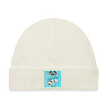 USA, Freiheitsstatue - Baby Premium Organic Mütze - Naturweiß - Vorne