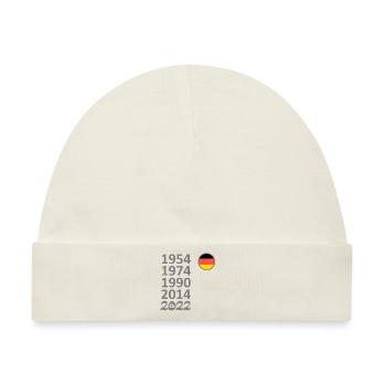 Fußball, WM, 2022, Deutschland - Baby Premium Organic Mütze - Naturweiß - Vorne