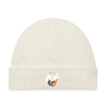Affe DJ mit Kopfhörer und Sonnenbrille Geschenk Pa - Baby Premium Organic Mütze - Naturweiß - Vorne