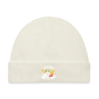 Gitarre Gitarrenspieler Geschenkidee - Baby Premium Organic Mütze - Naturweiß - Vorne
