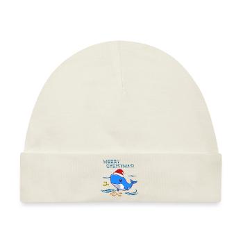 Weihnachten Wal Weihnachtsgeschenk - Baby Premium Organic Mütze - Naturweiß - Vorne