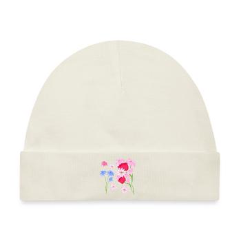 bunte blumen muster pflanzen symbol - Baby Premium Organic Mütze - Naturweiß - Vorne