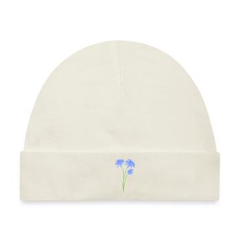 pflanze lila blumen pflanzen - Baby Premium Organic Mütze - Naturweiß - Vorne