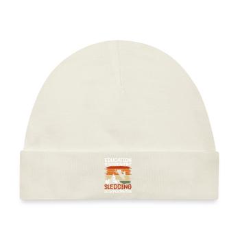 Schlitten Wintersport - Baby Premium Organic Mütze - Naturweiß - Vorne