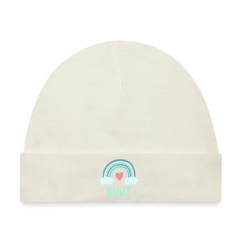 Kurt Name Regenbogen Baby - Baby Premium Organic Mütze - Naturweiß - Vorne