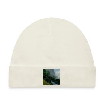 Schöne Landschaft im Nebel - Baby Premium Organic Mütze - Naturweiß - Vorne