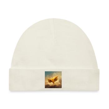 Aufsteigender Goldener Vogel - Baby Premium Organic Mütze - Naturweiß - Vorne