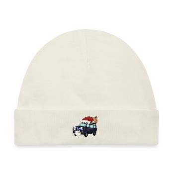 Weihnachts-Landy - Baby Premium Organic Mütze - Naturweiß - Vorne