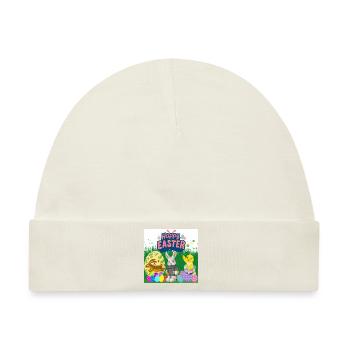 Frohe Feiertage. Weihnachten - Baby Premium Organic Mütze - Naturweiß - Vorne
