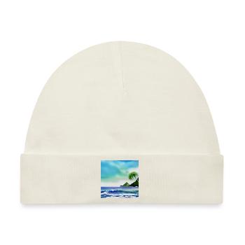 Aquarell Ozean Natur - Baby Premium Organic Mütze - Naturweiß - Vorne