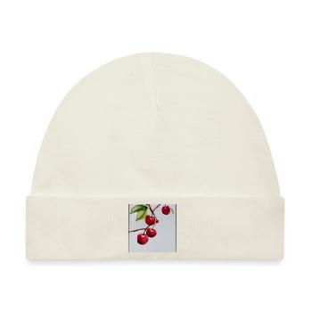 Winterliche Kirschmalerei - Baby Premium Organic Mütze - Naturweiß - Vorne