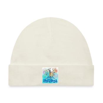 Frohes neues Jahr! - Baby Premium Organic Mütze - Naturweiß - Vorne