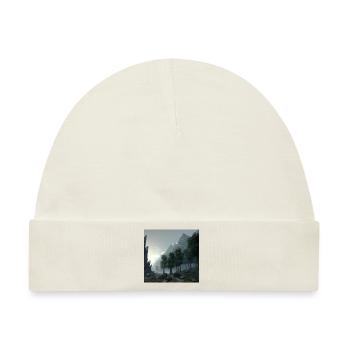 Schöne Landschaft im Nebel - Baby Premium Organic Mütze - Naturweiß - Vorne