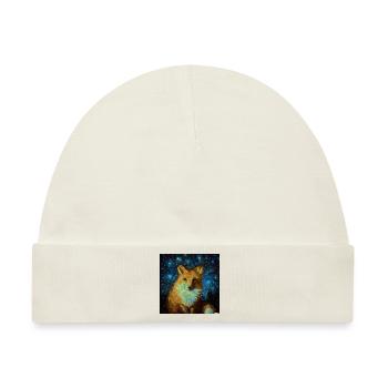 Starry Foxy - Baby Premium Organic Mütze - Naturweiß - Vorne