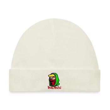 BADBOY Stil - Baby Premium Organic Mütze - Naturweiß - Vorne