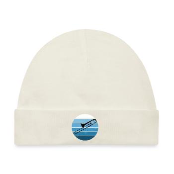 Blechbläser Posaunist Damen Jazz Posaune - Baby Premium Organic Mütze - Naturweiß - Vorne