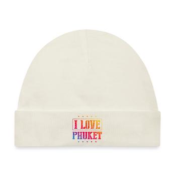 I Love Phuket - Baby Premium Organic Mütze - Naturweiß - Vorne