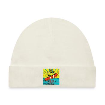 Seenotrettung ist kein Verbrechen - Baby Premium Organic Mütze - Naturweiß - Vorne