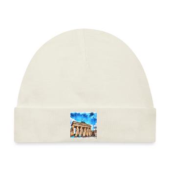 Das Brandenburger Tor in Berlin - Baby Premium Organic Mütze - Naturweiß - Vorne